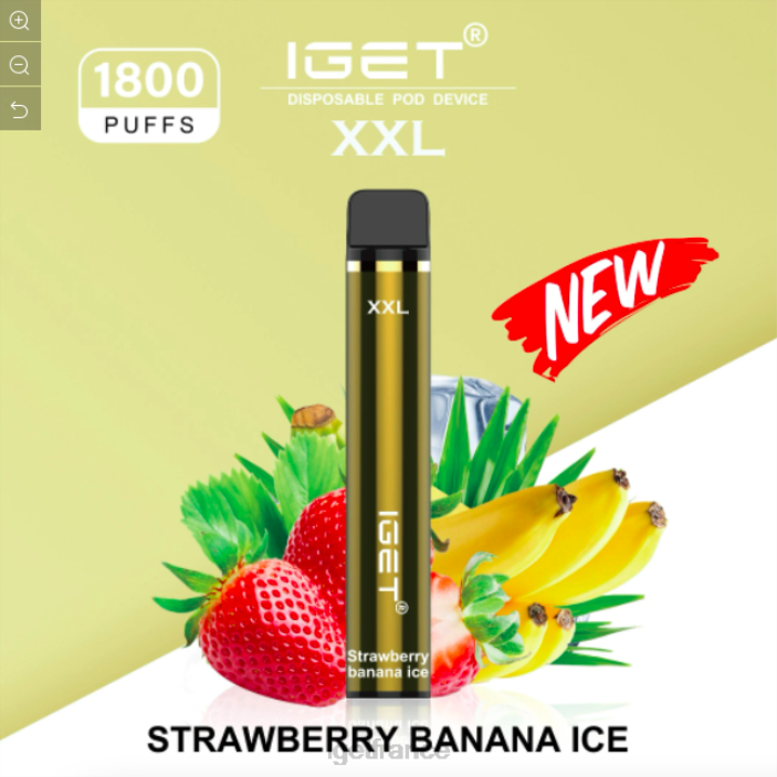 Vape X02H603 IGET xxl - 1800 bouffées glace fraise banane