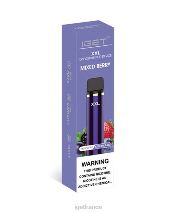 Vape France X02H65 IGET xxl baies mélangées