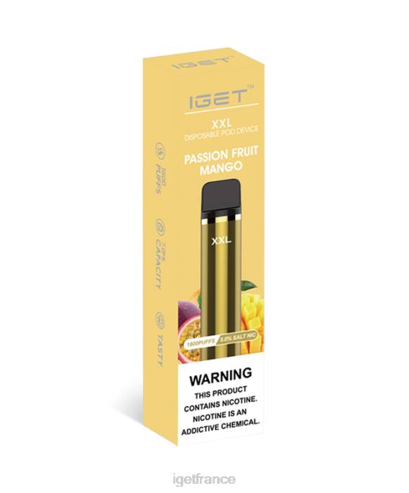 Bar X02H68 IGET xxl mangue fruit de la passion