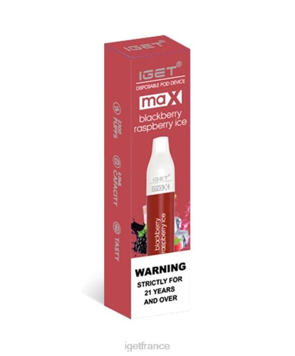 IGET Vape Shop X02H78 j'obtiens le maximum glace à la mûre et à la framboise