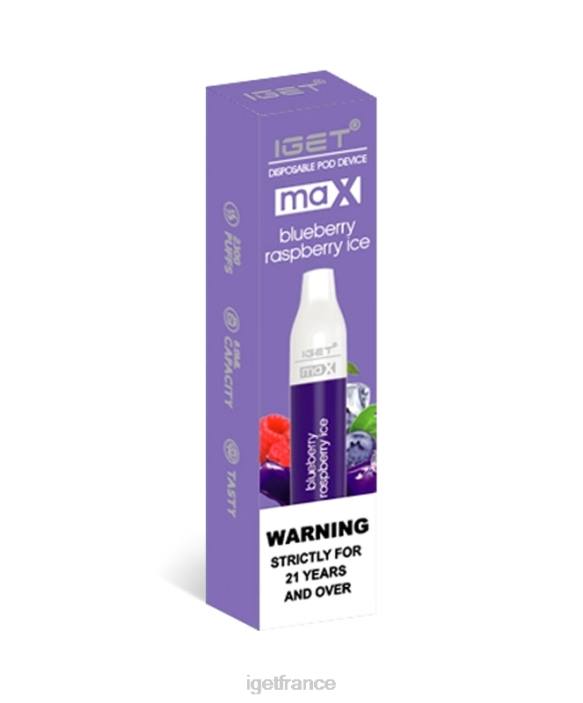 IGET Vape France X02H80 j'obtiens le maximum glace myrtille-framboise