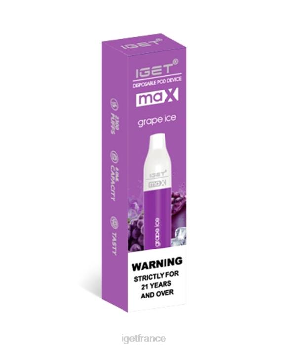 IGET Vape X02H82 j'obtiens le maximum glace aux raisins