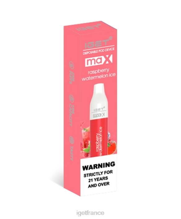 IGET Vape France X02H90 j'obtiens le maximum glace pastèque framboise