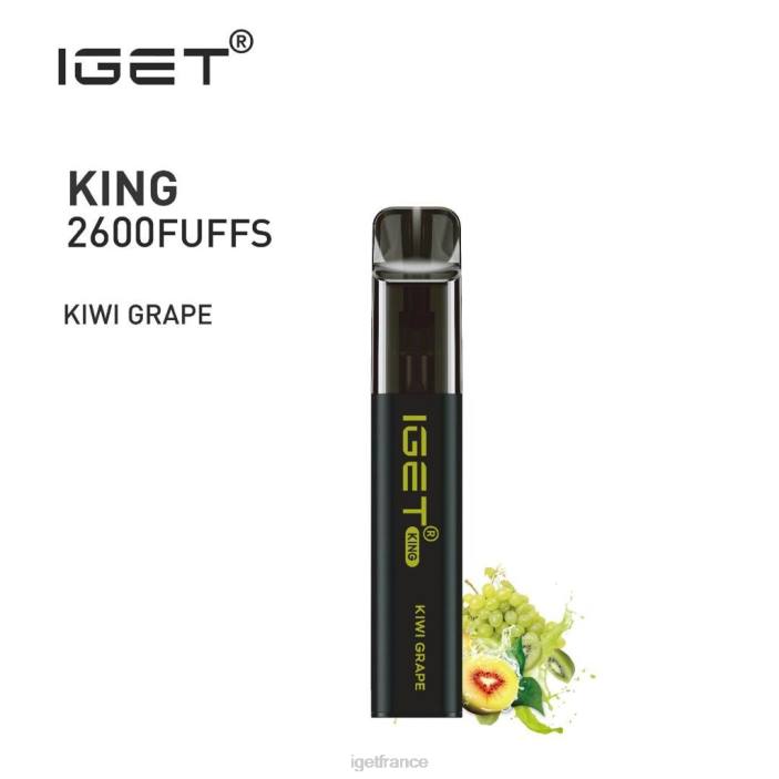 Bar X02H444 IGET king - 2600 bouffées raisin kiwi