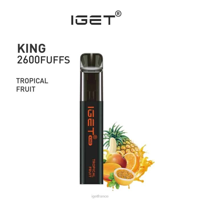 Bar Shop X02H518 IGET king - 2600 bouffées Fruit exotique