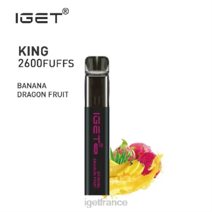 Bar X02H570 IGET king - 2600 bouffées fruit du dragon banane