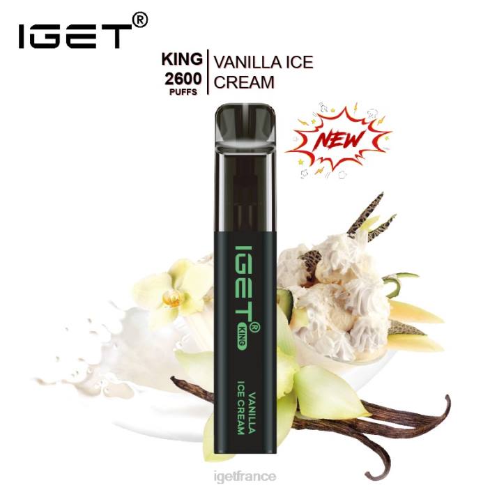 Shop X02H575 IGET king - 2600 bouffées glace à la vanille