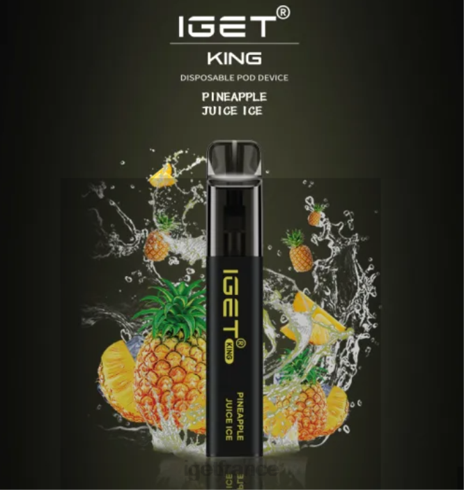 France X02H599 IGET king - 2600 bouffées glace au jus d'ananas