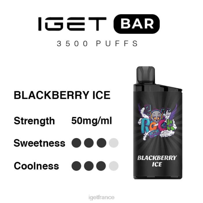 Bar France X02H301 barre IGET 3500 bouffées glace aux mûres