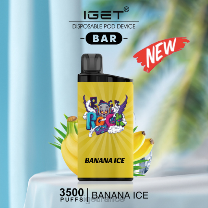 Vape Shop X02H469 barre IGET - 3500 bouffées glace à la banane