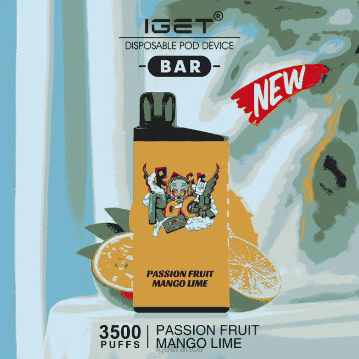 Vape Shop X02H616 barre IGET - 3500 bouffées fruit de la passion mangue citron vert