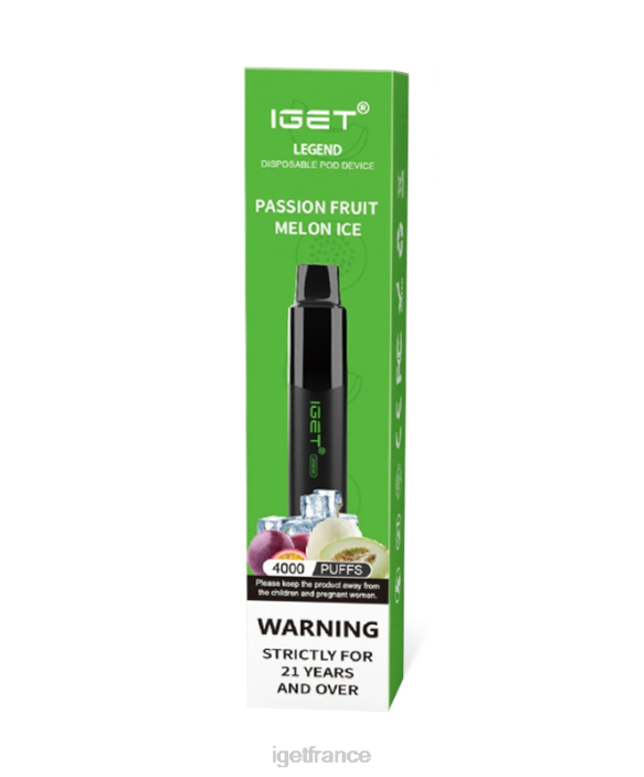 IGET Vape Online X02H188 j'ai une légende glace au melon et aux fruits de la passion