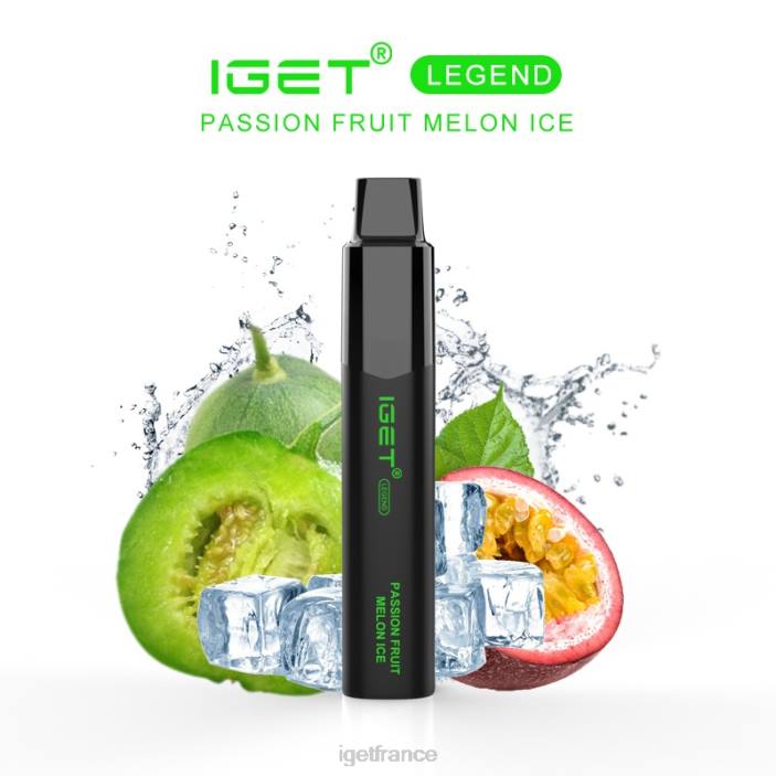 Vape Shop X02H639 légende IGET - 4000 bouffées glace au melon et aux fruits de la passion