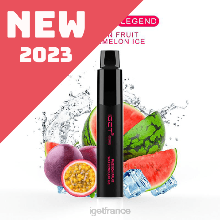 Bar X02H656 légende IGET - 4000 bouffées glace à la pastèque aux fruits de la passion