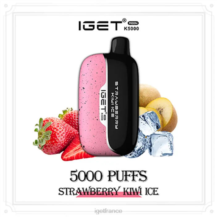 Vape Shop X02H228 IGET Moon 5000 bouffées glace fraise kiwi