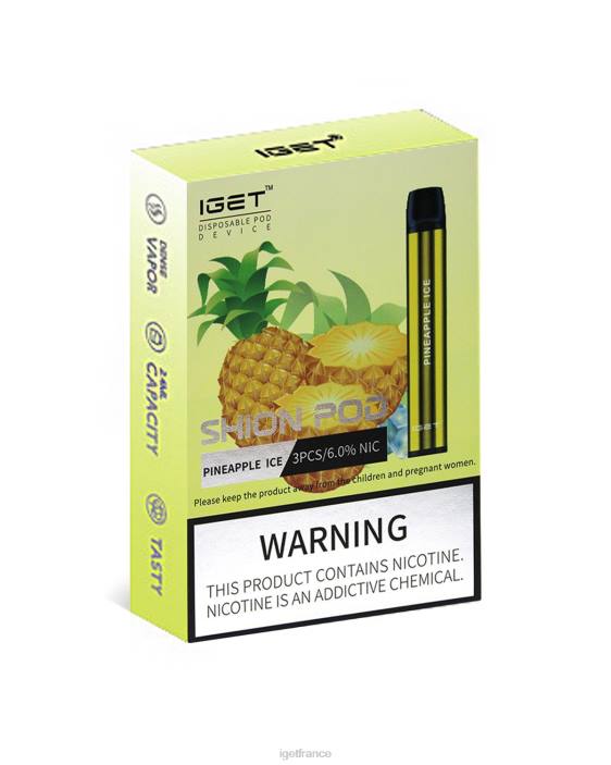 Vape X02H24 3 x IGET Shion glace à l'ananas