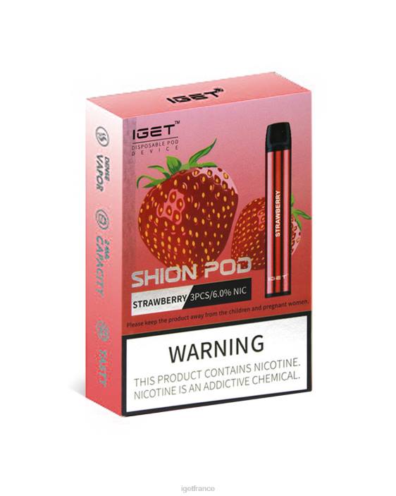 Vape Online X02H27 3 x IGET Shion fraise