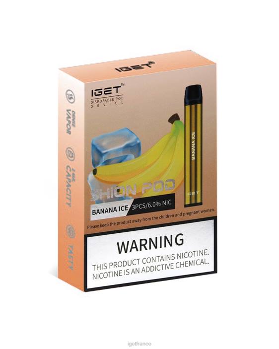 Vape France X02H2 3 x IGET Shion glace à la banane