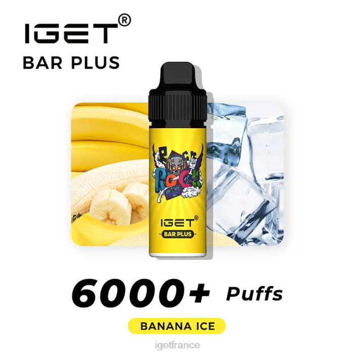 Online X02H244 barre IGET plus 6000 bouffées glace à la banane