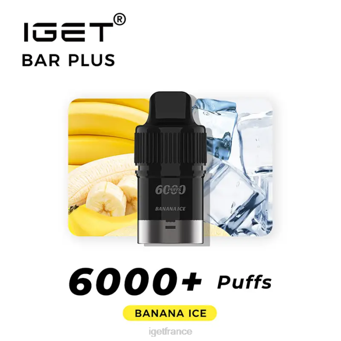 Online X02H264 IGET bar plus pod 6000 bouffées glace à la banane