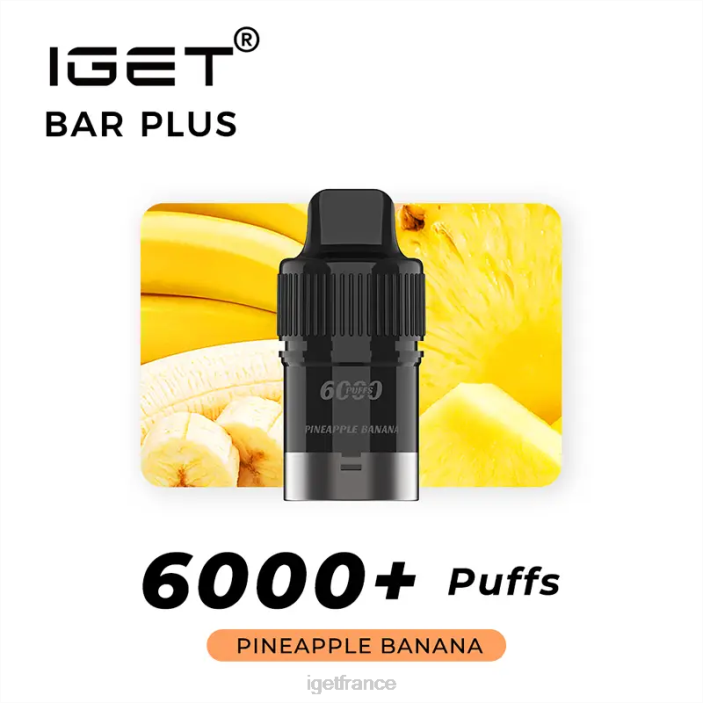 Vape Shop X02H268 IGET bar plus pod 6000 bouffées banane ananas