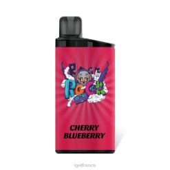 Vape Online X02H305 barre IGET 3500 bouffées myrtille cerise